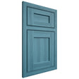Shiloh Cabinetry Beaded Inset Hanover Hickory Plain Cut Aqua Door