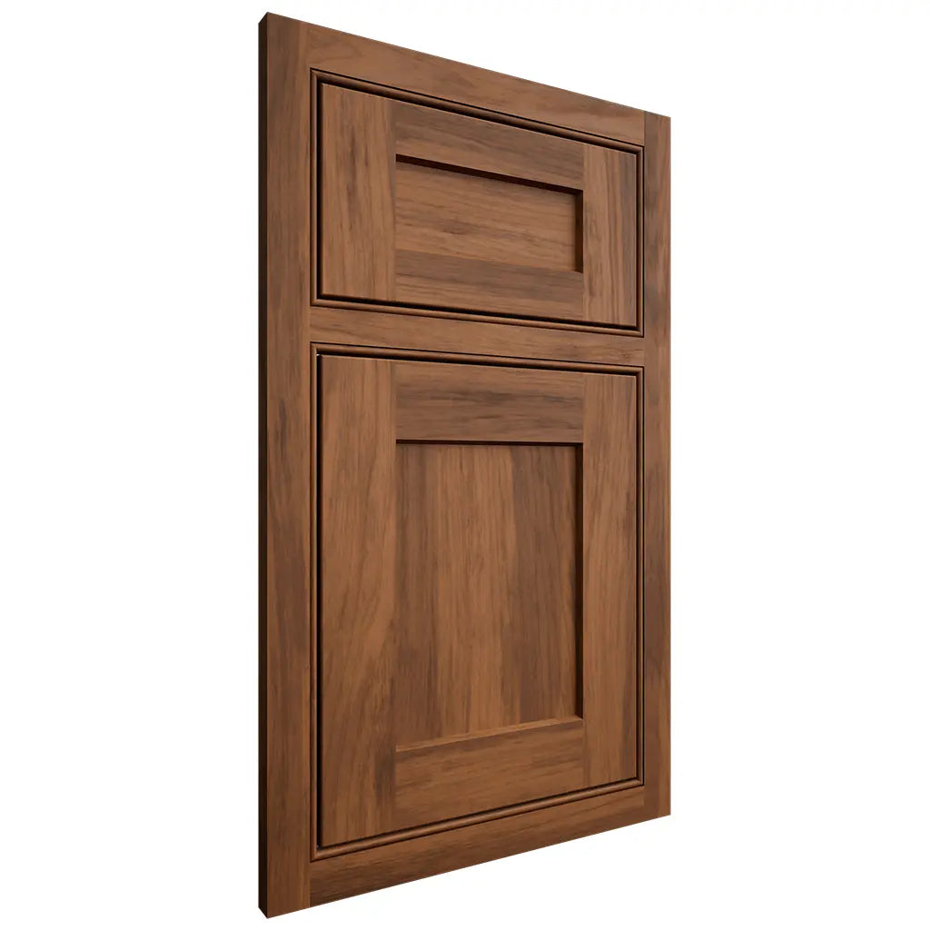 Shiloh Cabinetry Beaded Inset Hanover Hickory Plain Cut Burnt Sugar Door