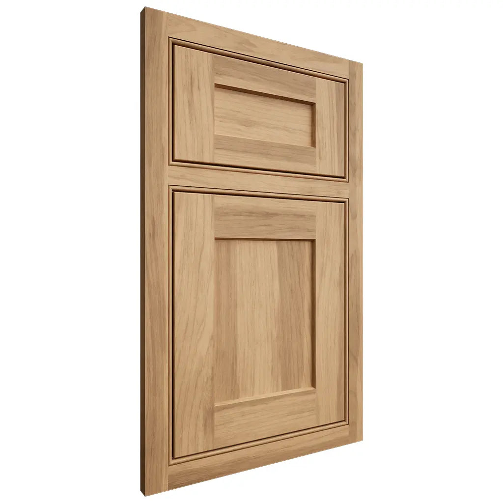 Shiloh Cabinetry Beaded Inset Hanover Hickory Plain Cut Natural Door