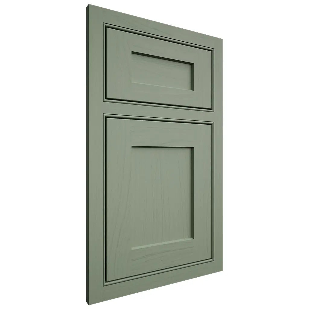 Shiloh Cabinetry Beaded Inset Hanover Poplar Plain Cut Moss Door