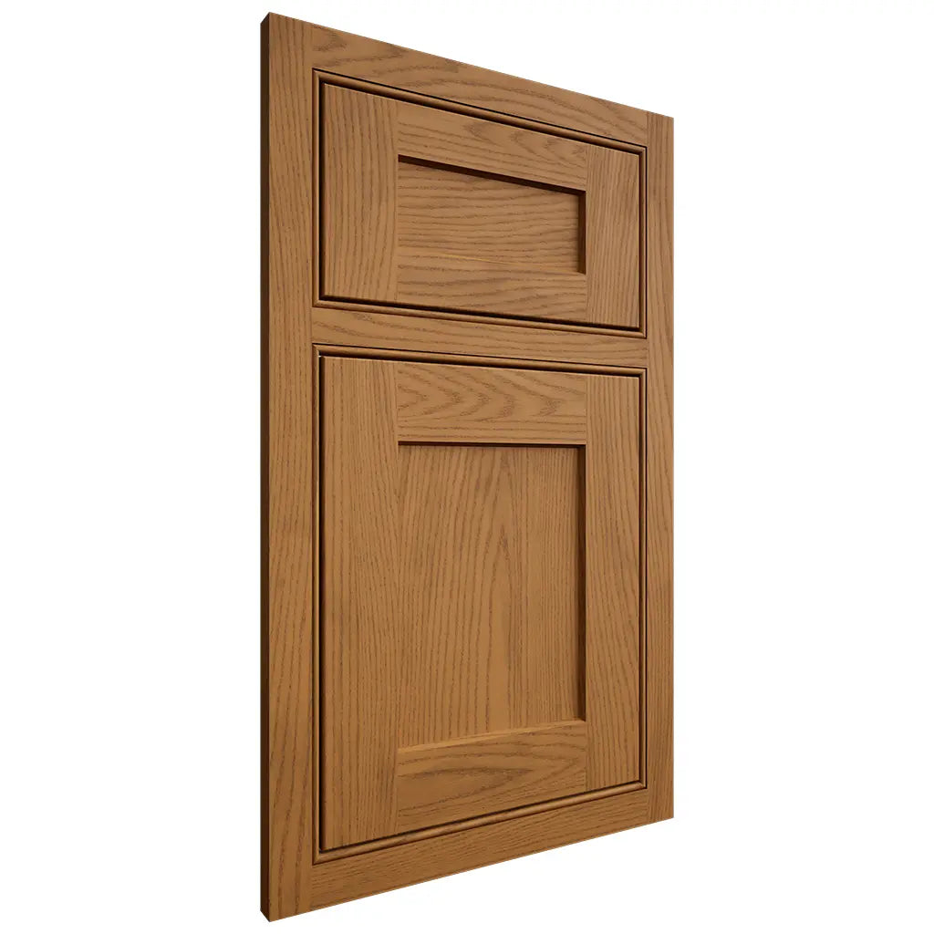 Shiloh Cabinetry Beaded Inset Hanover Red Oak Plain Cut Autumn Door