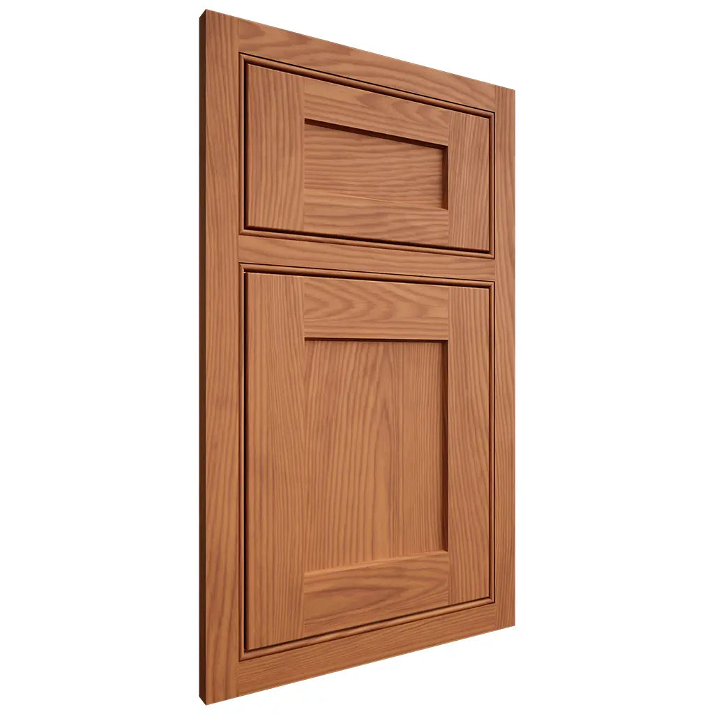 Shiloh Cabinetry Beaded Inset Hanover Red Oak Plain Cut Harvest Door