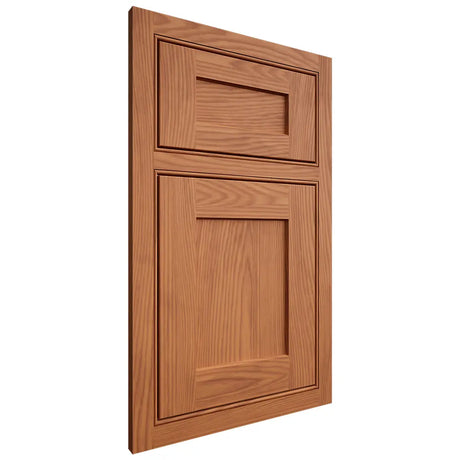 Shiloh Cabinetry Beaded Inset Hanover Red Oak Plain Cut Harvest Door