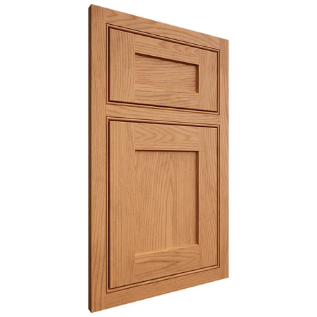 Shiloh Cabinetry Beaded Inset Hanover Red Oak Plain Cut Medium Door