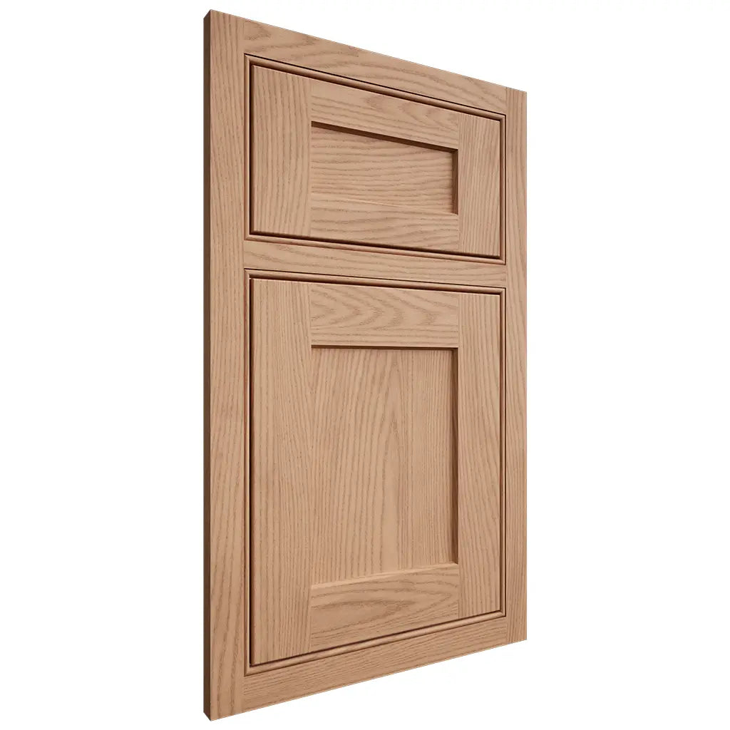 Shiloh Cabinetry Beaded Inset Hanover Red Oak Plain Cut Natural Door