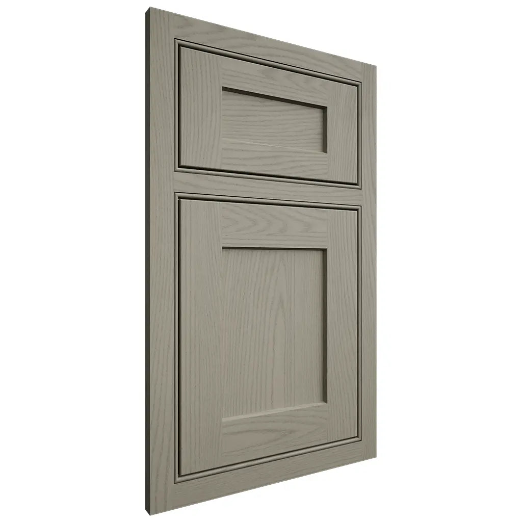 Shiloh Cabinetry Beaded Inset Hanover Red Oak Plain Cut Thyme Door