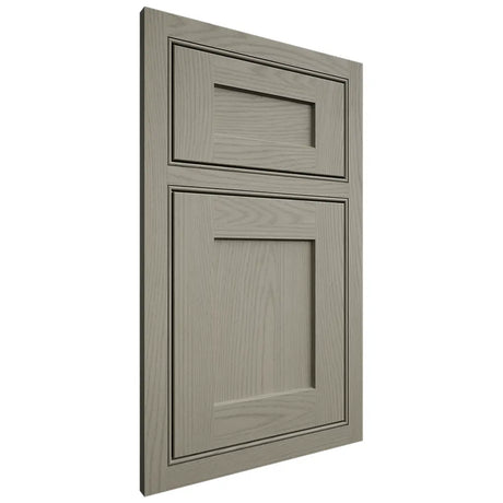 Shiloh Cabinetry Beaded Inset Hanover Red Oak Plain Cut Thyme Door