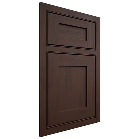 Shiloh Cabinetry Beaded Inset Hanover Walnut Plain Cut Bison Door