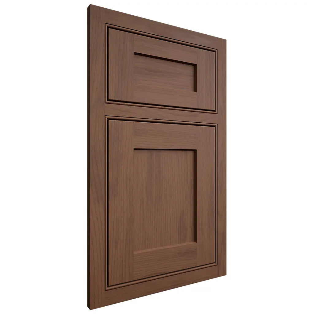 Shiloh Cabinetry Beaded Inset Hanover Walnut Plain Cut Natural Door