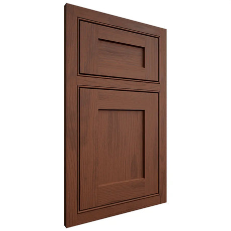 Shiloh Cabinetry Beaded Inset Hanover Walnut Plain Cut Rye Door