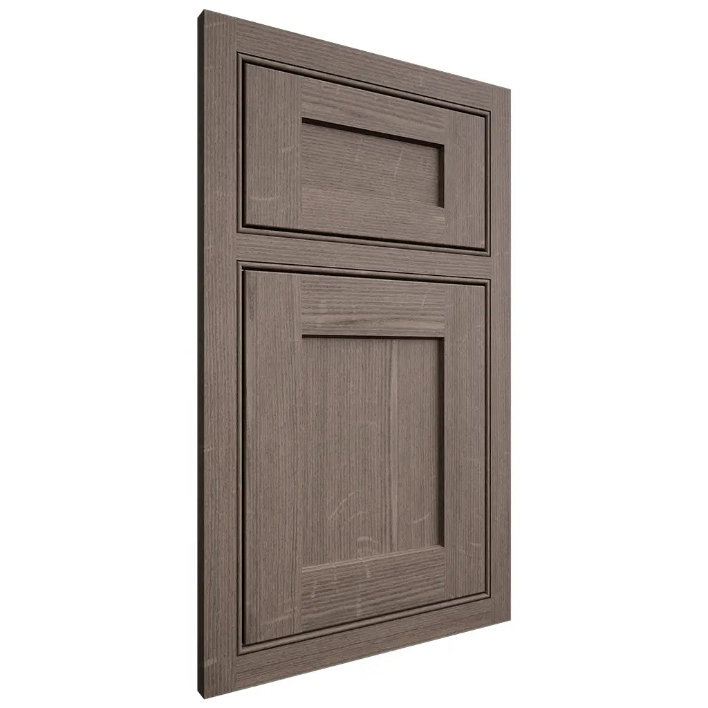 Shiloh Cabinetry Beaded Inset Hanover White Oak Quarter Sawn Clay Door