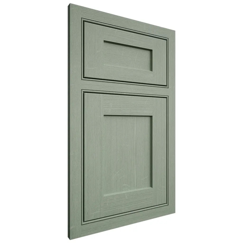 Shiloh Cabinetry Beaded Inset Hanover White Oak Quarter Sawn Moss Door