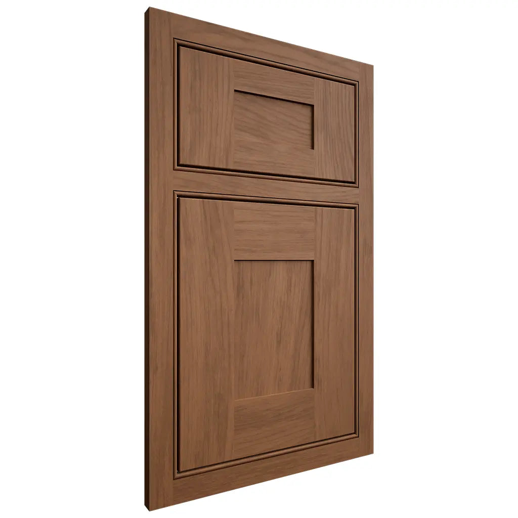 Shiloh Cabinetry Beaded Inset Hartford Alder Plain Cut Walnut Door
