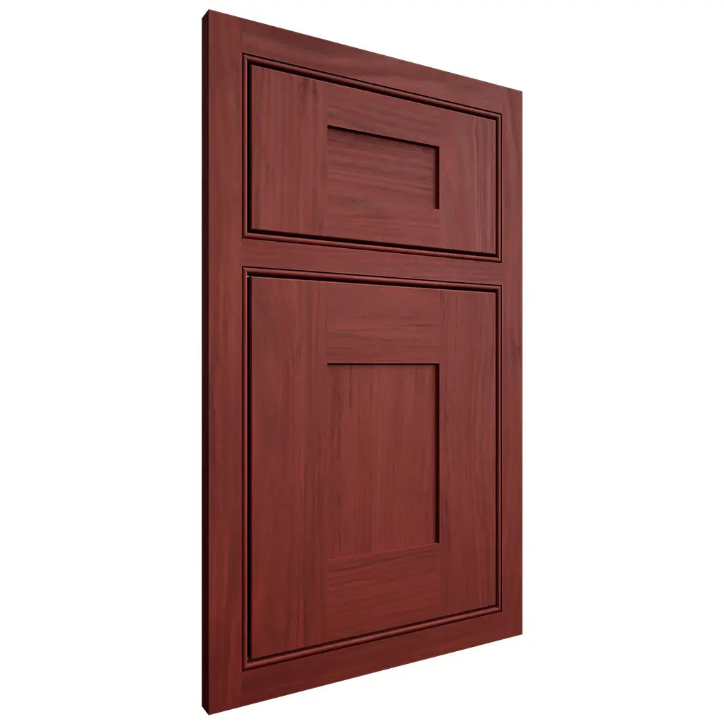 Shiloh Cabinetry Beaded Inset Hartford Cherry Plain Cut Red Door