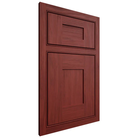 Shiloh Cabinetry Beaded Inset Hartford Cherry Plain Cut Red Door
