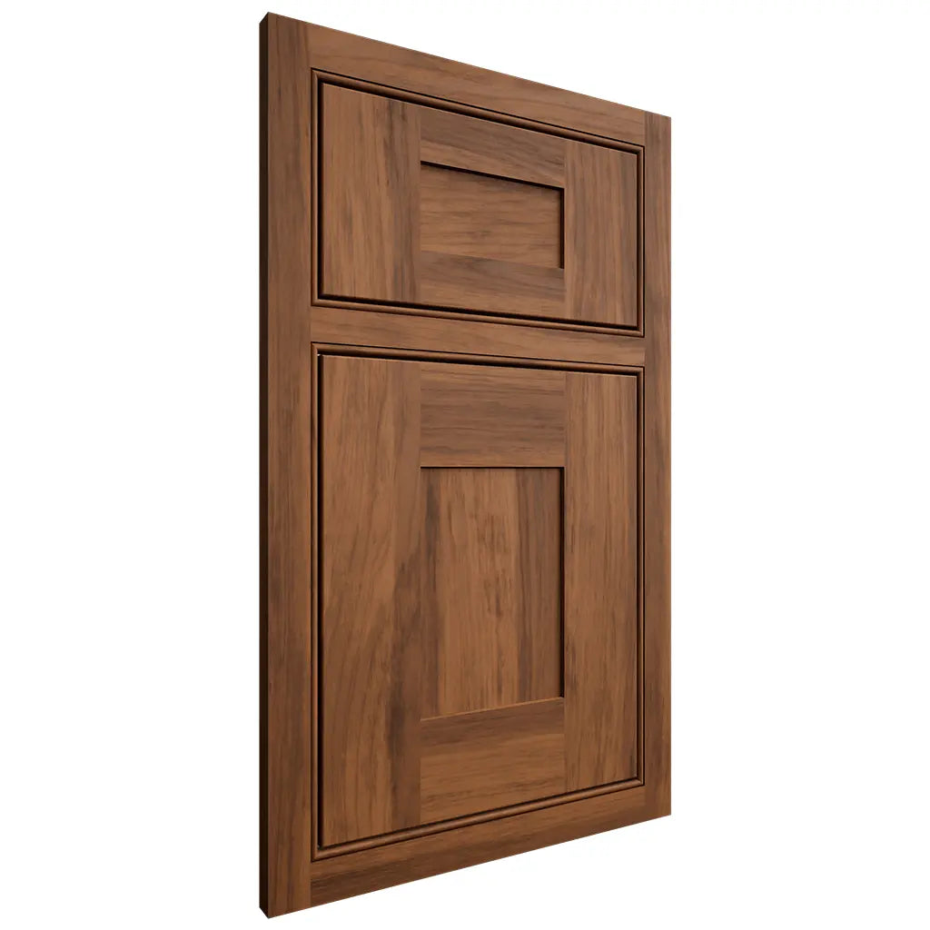 Shiloh Cabinetry Beaded Inset Hartford Hickory Plain Cut Burnt Sugar Door
