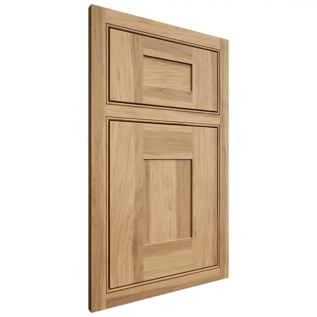 Shiloh Cabinetry Beaded Inset Hartford Hickory Plain Cut Natural Door