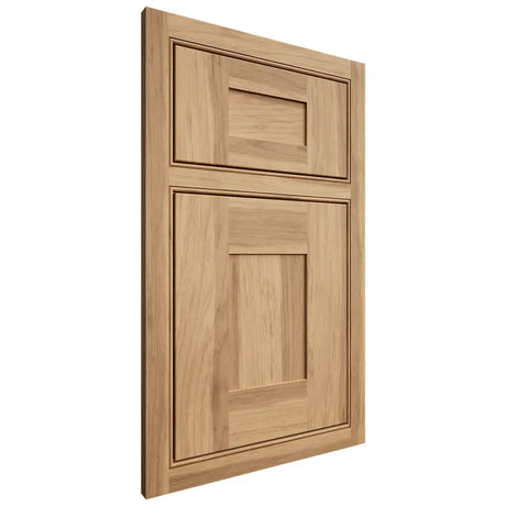 Shiloh Cabinetry Beaded Inset Hartford Hickory Plain Cut Natural Door