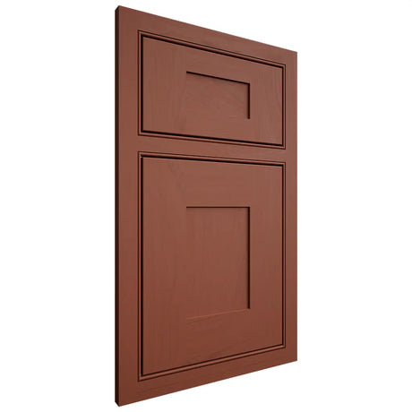Shiloh Cabinetry Beaded Inset Hartford Maple Plain Cut Cayenne Door