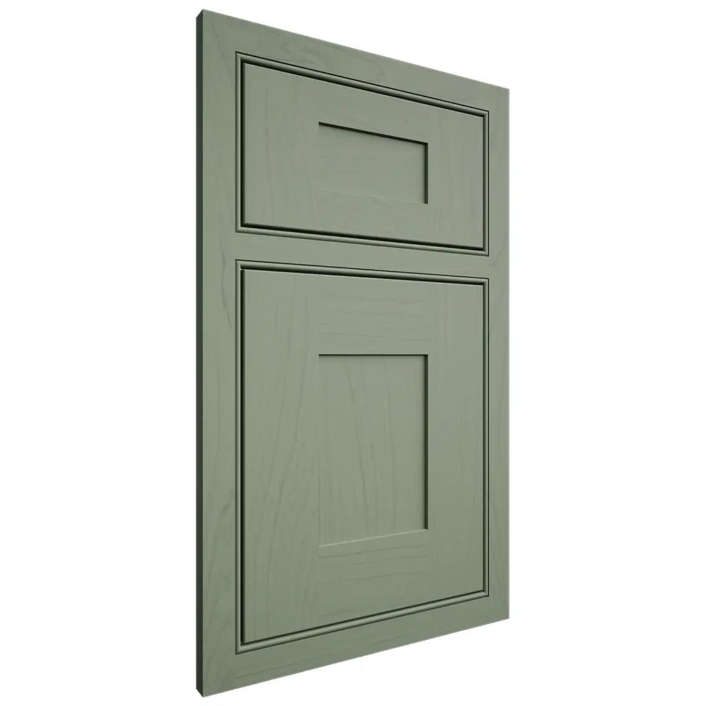Shiloh Cabinetry Beaded Inset Hartford Poplar Plain Cut Moss Door