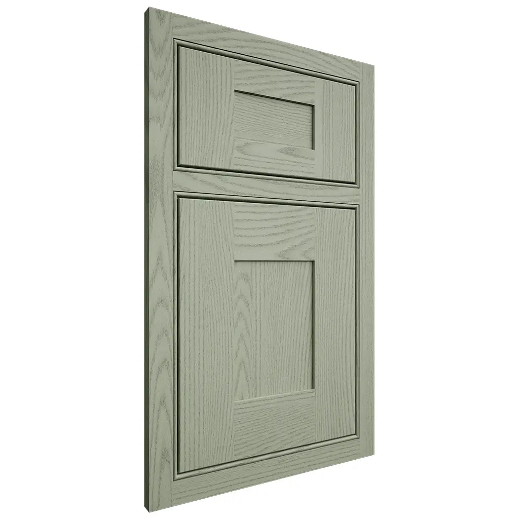 Shiloh Cabinetry Beaded Inset Hartford Red Oak Plain Cut Moss Door