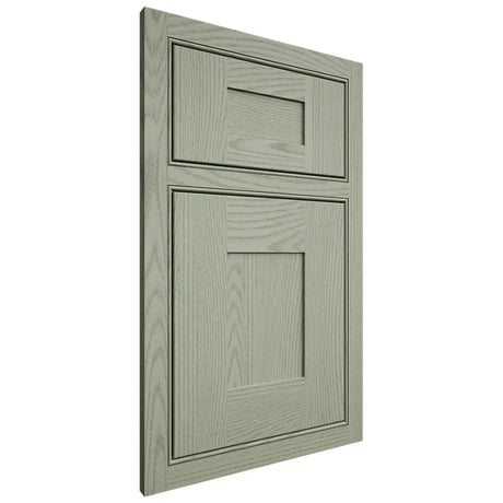 Shiloh Cabinetry Beaded Inset Hartford Red Oak Plain Cut Moss Door