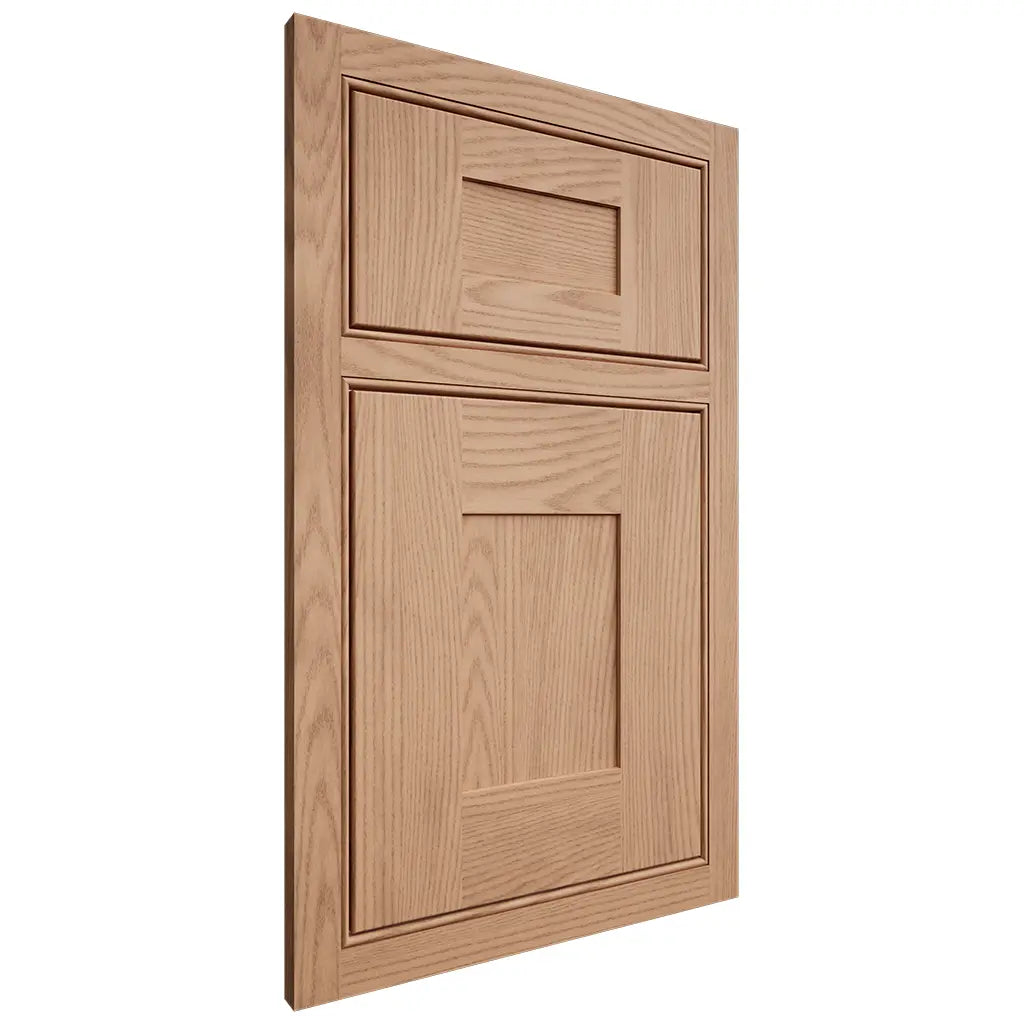 Shiloh Cabinetry Beaded Inset Hartford Red Oak Plain Cut Natural Door