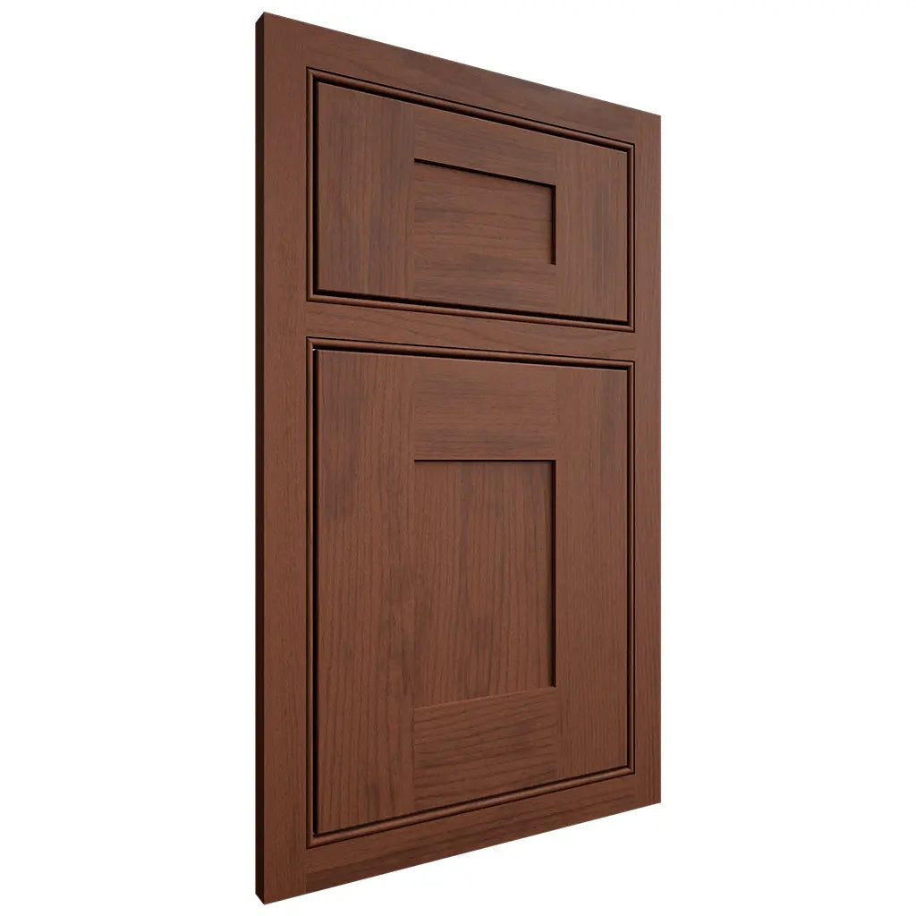 Shiloh Cabinetry Beaded Inset Hartford Walnut Plain Cut Rye Door
