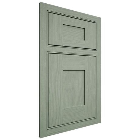 Shiloh Cabinetry Beaded Inset Hartford White Oak Plain Cut Moss Door
