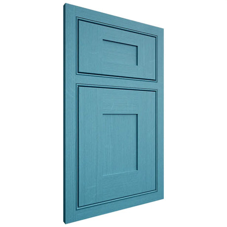 Shiloh Cabinetry Beaded Inset Hartford White Oak Quarter Sawn Aqua Door