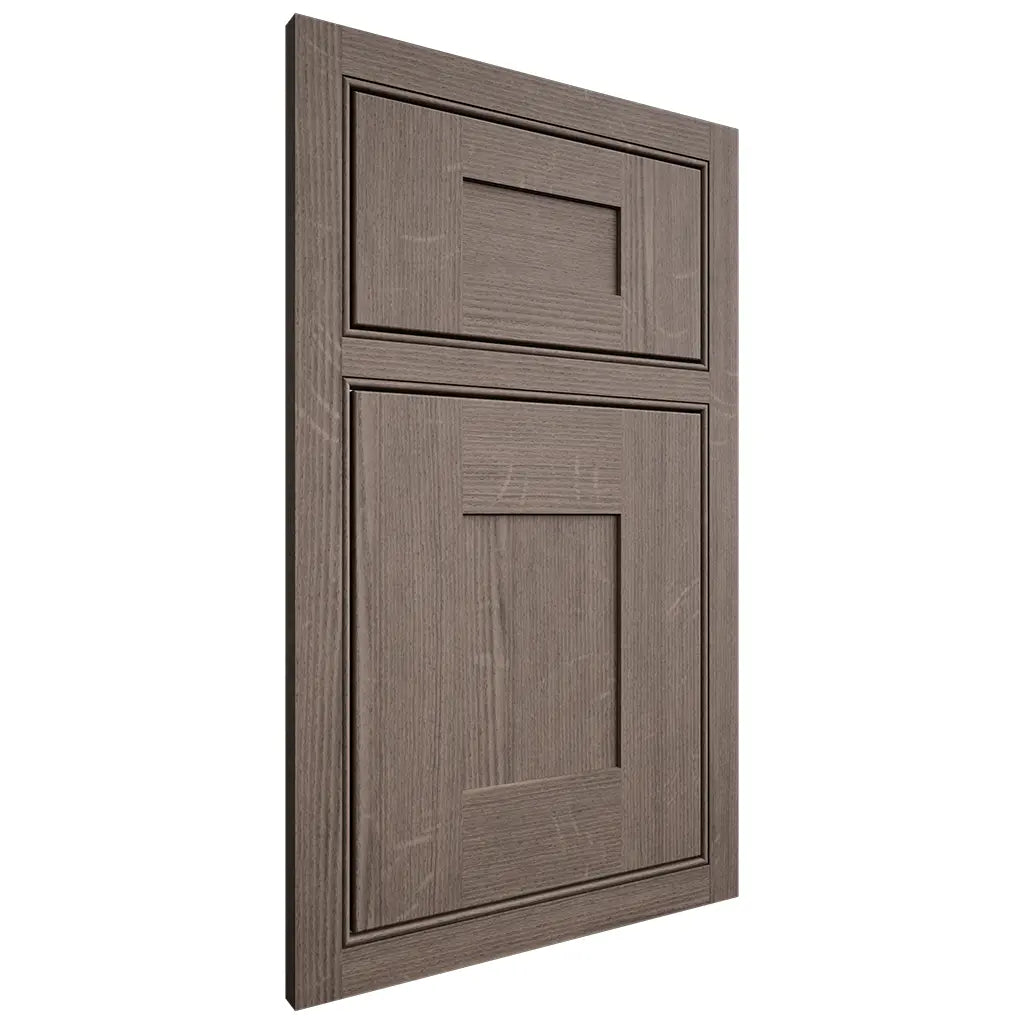 Shiloh Cabinetry Beaded Inset Hartford White Oak Quarter Sawn Clay Door