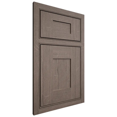 Shiloh Cabinetry Beaded Inset Hartford White Oak Quarter Sawn Clay Door