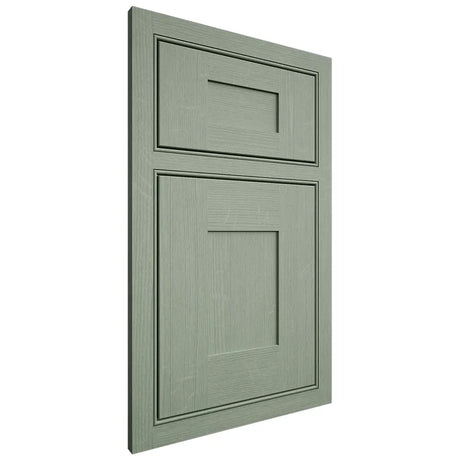 Shiloh Cabinetry Beaded Inset Hartford White Oak Quarter Sawn Moss Door
