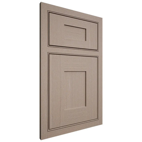 Shiloh Cabinetry Beaded Inset Hartford White Oak Quarter Sawn Whitewash Door