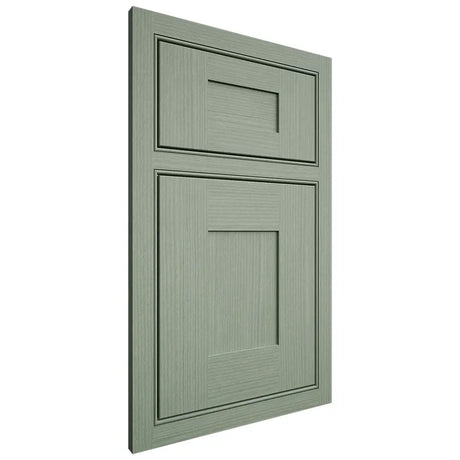 Shiloh Cabinetry Beaded Inset Hartford White Oak Rift Cut Moss Door