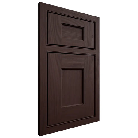 Shiloh Cabinetry Beaded Inset Heritage Alder Plain Cut Bistre Door
