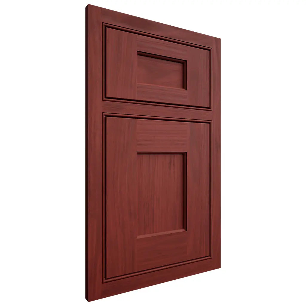 Shiloh Cabinetry Beaded Inset Heritage Cherry Plain Cut Red Door