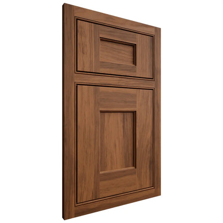 Shiloh Cabinetry Beaded Inset Heritage Hickory Plain Cut Burnt Sugar Door