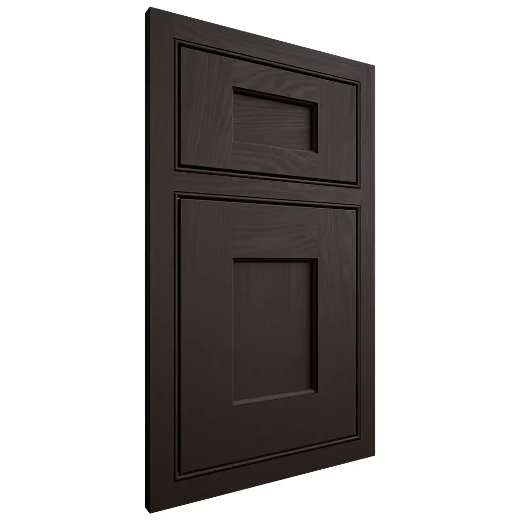 Shiloh Cabinetry Beaded Inset Heritage Maple Plain Cut Espresso Door