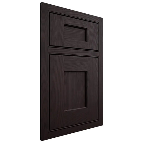 Shiloh Cabinetry Beaded Inset Heritage Red Oak Plain Cut Espresso Door