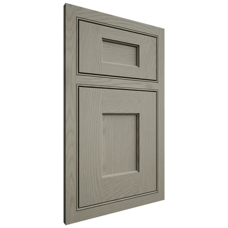Shiloh Cabinetry Beaded Inset Heritage Red Oak Plain Cut Thyme Door