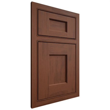 Shiloh Cabinetry Beaded Inset Heritage Walnut Plain Cut Rye Door