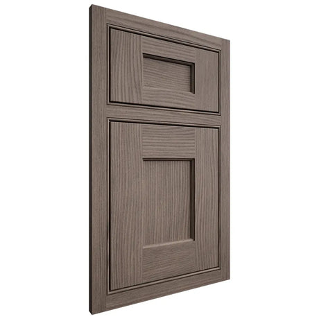 Shiloh Cabinetry Beaded Inset Heritage White Oak Plain Cut Clay Door