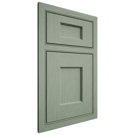 Shiloh Cabinetry Beaded Inset Heritage White Oak Plain Cut Moss Door