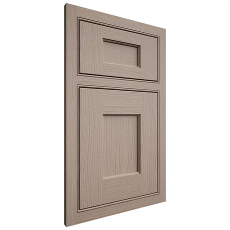 Shiloh Cabinetry Beaded Inset Heritage White Oak Plain Cut Whitewash Door