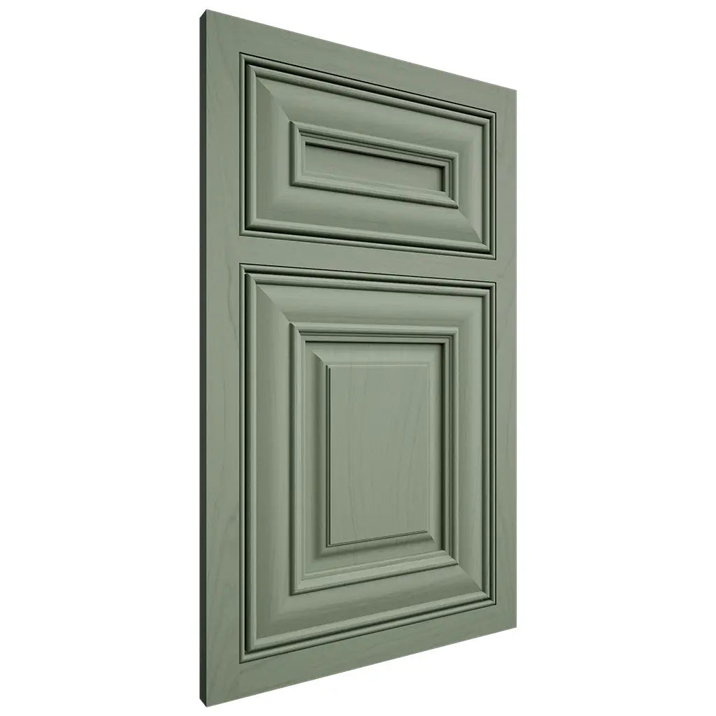 Shiloh Cabinetry Beaded Inset Kendall Poplar Plain Cut Moss Door