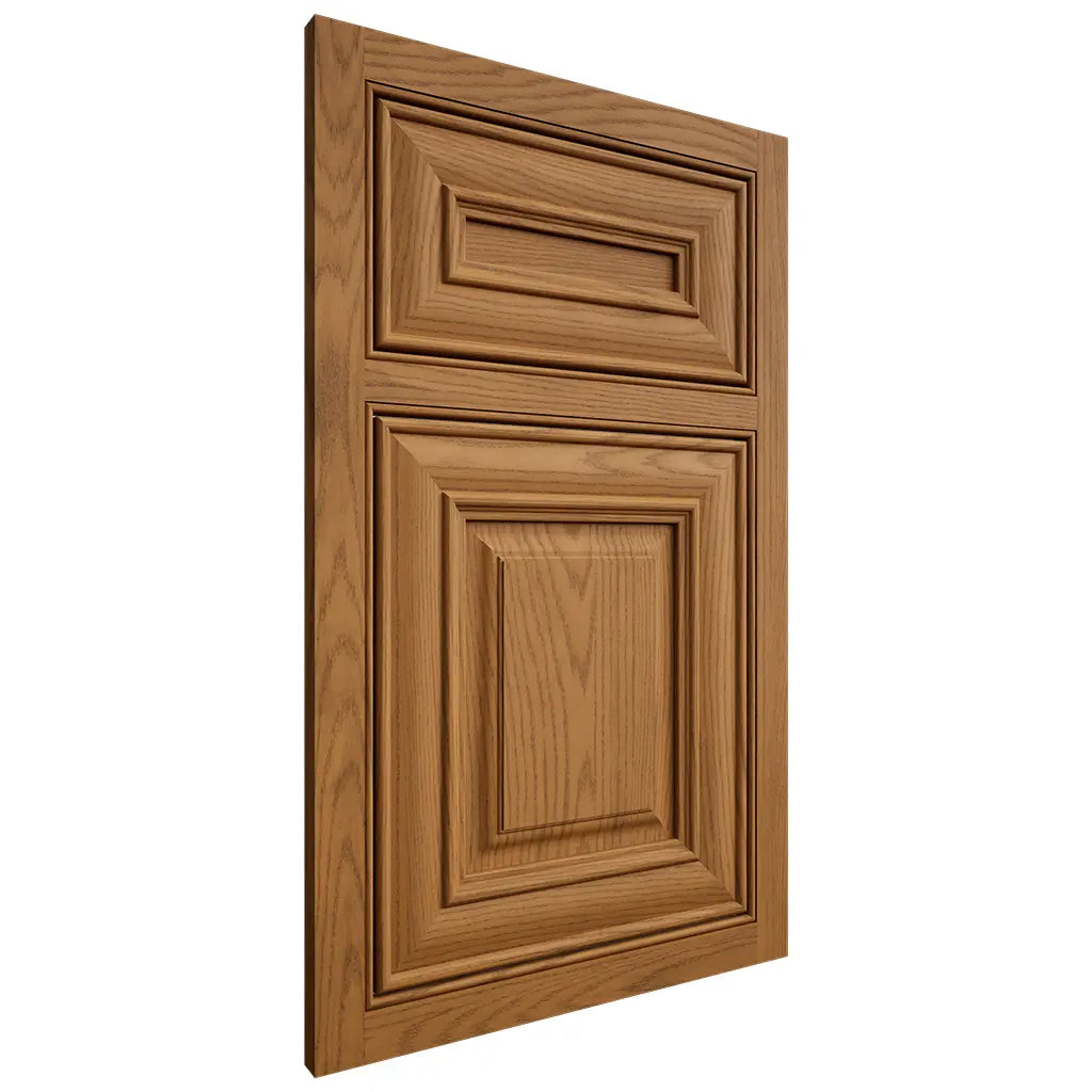 Shiloh Cabinetry Beaded Inset Kendall Red Oak Plain Cut Autumn Door