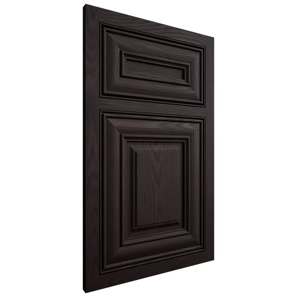 Shiloh Cabinetry Beaded Inset Kendall Red Oak Plain Cut Espresso Door
