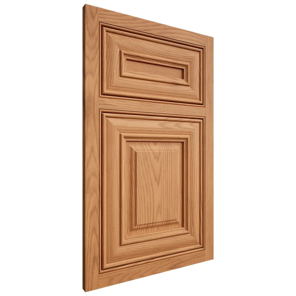 Shiloh Cabinetry Beaded Inset Kendall Red Oak Plain Cut Medium Door