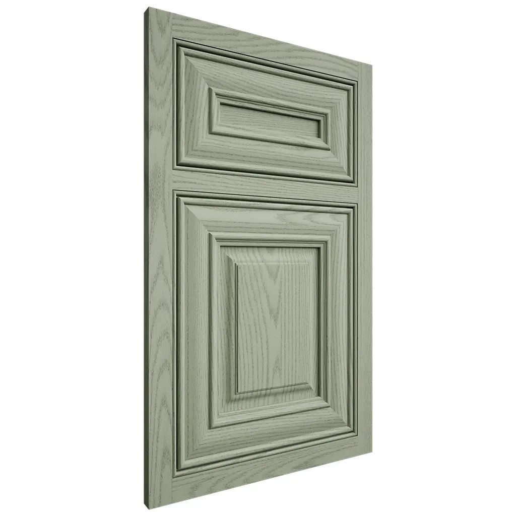 Shiloh Cabinetry Beaded Inset Kendall Red Oak Plain Cut Moss Door